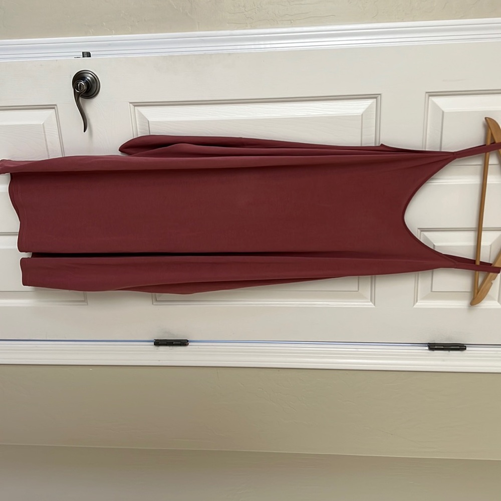 ROSE COLORED TIE FRONT/BACK DRESS